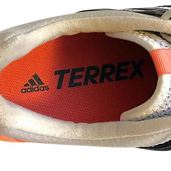 Adidas Terrex Trail Shoes Women's Gray Black Orange OrthoLite Hiking Grip Sz 10 - Picture 7 of 10